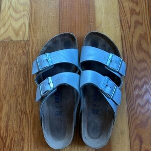Silver Arizona Birkenstock Sandals